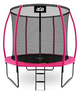 Aga SPORT EXCLUSIVE trambulin 250 cm rózsaszín + védőháló + létra