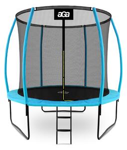 Aga SPORT EXCLUSIVE trambulin 250 cm világoskék + védőháló + létra