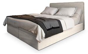 DASTOR állítható boxspring ágy ágyneműtartóval 140x200 - krémszínű