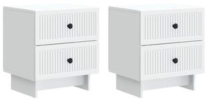 VidaXL Éjjeliszekrény 2 pcs Fehér 43 x 34,5 x 47,5 cm Szerelt Fa