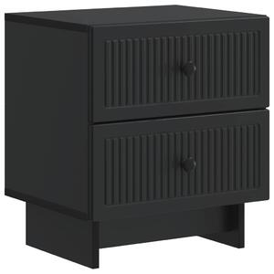 VidaXL Éjjeliszekrény fiókkal Fekete 43 x 34,5 x 47,5 cm Szerelt Fa
