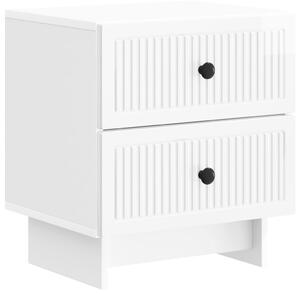 VidaXL Éjjeliszekrény Magasfényű Fehér 43 x 34,5 x 47,5 cm Szerelt Fa
