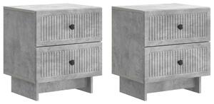 VidaXL Éjjeliszekrény 2 pcs Betonszürke 43 x 34,5 x 47,5 cm Szerelt Fa