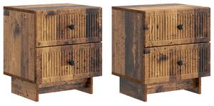 VidaXL Éjjeliszekrény 2 pcs Antik Fa 43 x 34,5 x 47,5 cm Szerelt Fa