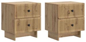 VidaXL Éjjeliszekrény fiókkal 2 pcs Kézműves Tölgy 43 x 34,5 x 47,5 cm
