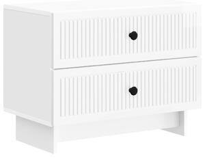VidaXL Éjjeliszekrény Magasfényű Fehér 62 x 34,5 x 47,5 cm Szerelt Fa