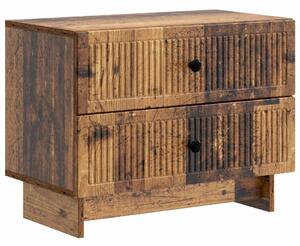 VidaXL Éjjeliszekrény fiókkal Antik Fa 62 x 34,5 x 47,5 cm Szerelt Fa