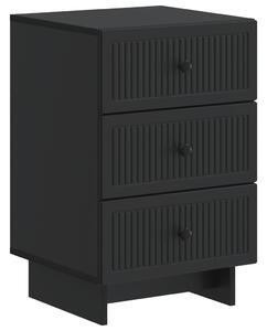 VidaXL Éjjeliszekrény fiókkal Fekete 43 x 41 x 66,5 cm Szerelt Fa