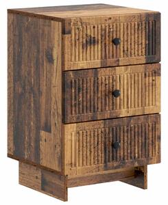 VidaXL Éjjeliszekrény fiókkal Antik Fa 43 x 41 x 66,5 cm Szerelt Fa