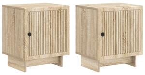 VidaXL Éjjeliszekrény 2 pcs Sonoma Tölgy 43 x 34,5 x 50 cm Szerelt Fa