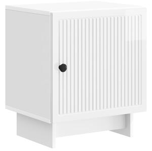 VidaXL Éjjeliszekrény Magasfényű Fehér 43 x 34,5 x 50 cm Szerelt Fa