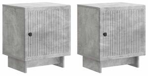 VidaXL Éjjeliszekrény 2 pcs Betonszürke 43 x 34,5 x 50 cm Szerelt Fa