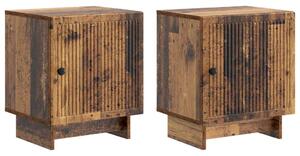 VidaXL Éjjeliszekrény 2 pcs Antik Fa 43 x 34,5 x 50 cm Szerelt Fa