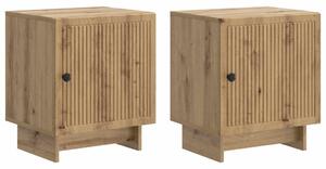 VidaXL Éjjeliszekrény 2 pcs Kézműves Tölgy 43 x 34,5 x 50 cm