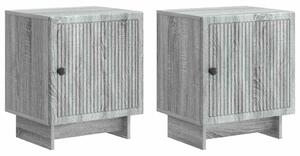 VidaXL Éjjeliszekrény 2 pcs Szürke Sonoma 43 x 34,5 x 50 cm Szerelt Fa