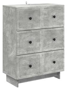 Fiókos szekrény Betonszürke 66 x 34,5 x 90 cm Szerelt Fa
