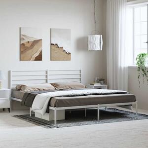 VidaXL fehér fém ágykeret fejtámlával 193 x 203 cm