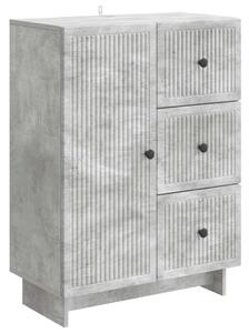Széf fiókkal Betonszürke 66 x 34,5 x 90 cm Szerelt Fa