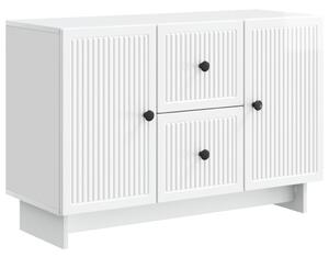 Széf fiókkal Magasfényű Fehér 89 x 34,5 x 60 cm Szerelt Fa