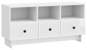 TV szekrény Magasfényű Fehér 102 x 34,5 x 50 cm Szerelt Fa