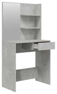 VidaXL betonszürke fésülködőasztal tükörrel 74,5 x 40 x 141 cm