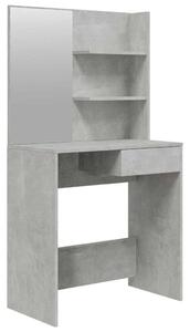 VidaXL betonszürke fésülködőasztal tükörrel 74,5 x 40 x 141 cm