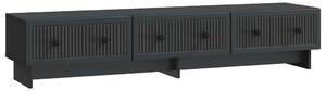 TV szekrény fiókkal Fekete 147 x 34,5 x 30 cm Szerelt Fa