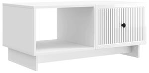Dohányzóasztal Magasfényű Fehér 90 x 50 x 40 cm Szerelt Fa