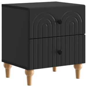 VidaXL Éjjeliszekrény fiókkal Fekete 43 x 34,5 x 48 cm Szerelt Fa