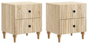 VidaXL Éjjeliszekrény 2 pcs Sonoma Tölgy 43 x 34,5 x 48 cm Szerelt Fa