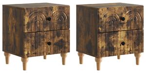 VidaXL Éjjeliszekrény 2 pcs Füstös Tölgy 43 x 34,5 x 48 cm Szerelt Fa