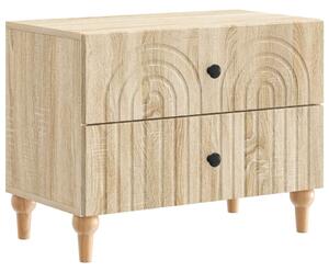 VidaXL Éjjeliszekrény Sonoma Tölgy 62 x 34,5 x 48 cm Szerelt Fa