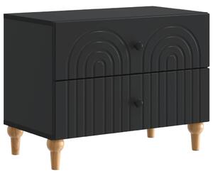 VidaXL Éjjeliszekrény fiókkal Fekete 62 x 34,5 x 48 cm Szerelt Fa