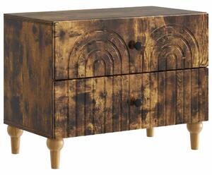 VidaXL Éjjeliszekrény Füstös Tölgy 62 x 34,5 x 48 cm Szerelt Fa