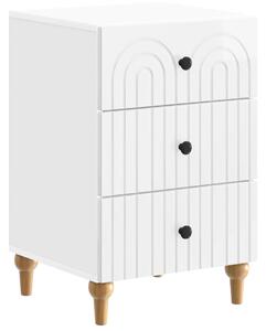 VidaXL Éjjeliszekrény Magasfényű Fehér 43x 41 x 66,5 cm Szerelt Fa