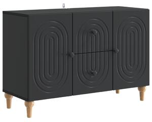 TV szekrény fiókkal Fekete 89 x 34,5 x 60 cm Szerelt Fa