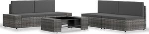 VidaXL 5 részes szürke polyrattan kerti ülőgarnitúra