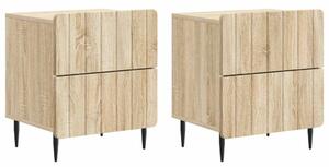 VidaXL Éjjeliszekrény fiókkal 2 pcs Sonoma Tölgy 43 x 34,5 x 49,5 cm