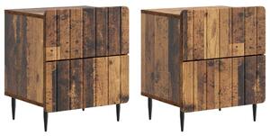 VidaXL Éjjeliszekrény 2 pcs Antik Fa 43 x 34,5 x 49,5 cm Szerelt Fa