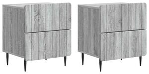 VidaXL Éjjeliszekrény fiókkal 2 pcs Szürke Sonoma 43 x 34,5 x 49,5 cm