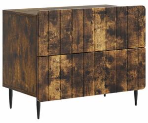 VidaXL Éjjeliszekrény Füstös Tölgy 62 x 34,5 x 49,5 cm Szerelt Fa