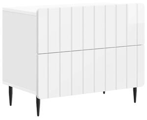 VidaXL Éjjeliszekrény Magasfényű Fehér 62 x 34,5 x 49,5 cm Szerelt Fa