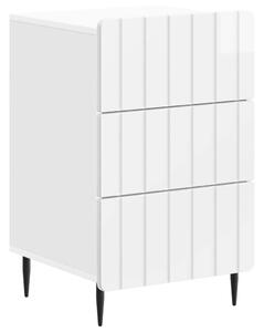 VidaXL Éjjeliszekrény Magasfényű Fehér 43x 41 x 68 cm Szerelt Fa