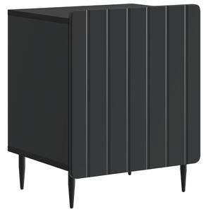 VidaXL Éjjeliszekrény Fekete 43 x 34,5 x 52 cm Szerelt Fa
