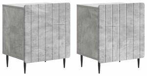 VidaXL Éjjeliszekrény 2 pcs Betonszürke 43 x 34,5 x 52 cm Szerelt Fa