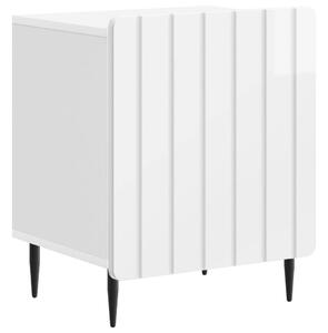 VidaXL Éjjeliszekrény Magasfényű Fehér 43 x 34,5 x 52 cm Szerelt Fa