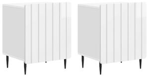 VidaXL Éjjeliszekrény 2 pcs Magasfényű Fehér 43 x 34,5 x 52 cm