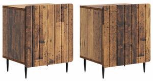 VidaXL Éjjeliszekrény 2 pcs Antik Fa 43 x 34,5 x 52 cm Szerelt Fa