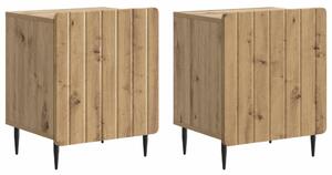 VidaXL Éjjeliszekrény 2 pcs Kézműves Tölgy 43 x 34,5 x 52 cm