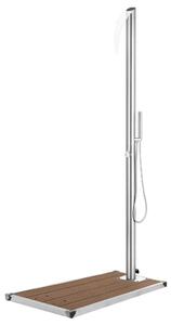 Rozsdamentes acél kerti zuhany barna aljjal 225 cm